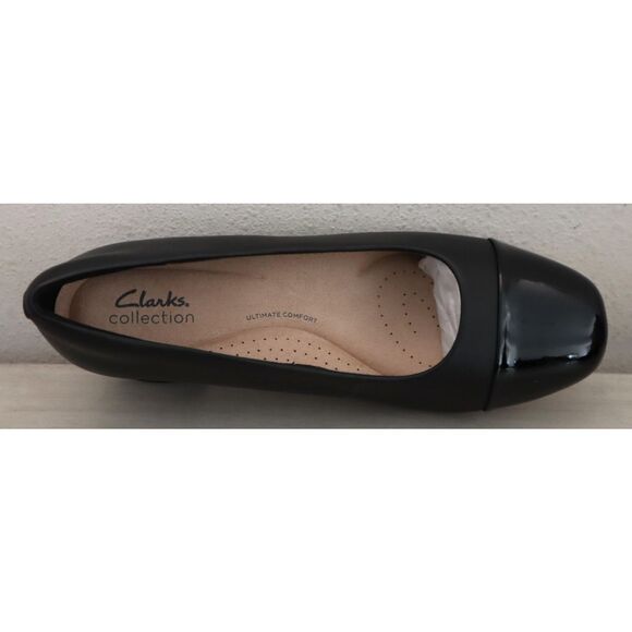 Clarks 26153413 WMN Sz 8.5W Black Leather/Synthetic Combo Marilyn Sara Pumps - Picture 6 of 13